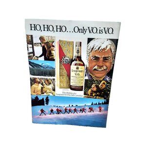 1974 Seagrams VO Whiskey Ho Ho Ho Only VO Original Print Ad
